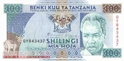 Tanzania - 100  Shilingi (#024_UNC)