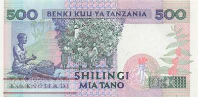 Tansania - 500  Shilingi (#026b_UNC)