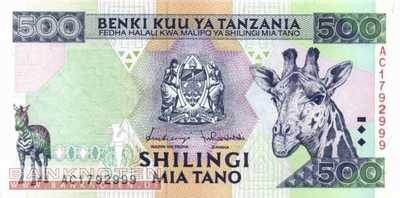 Tansania - 500  Shilingi (#030_UNC)