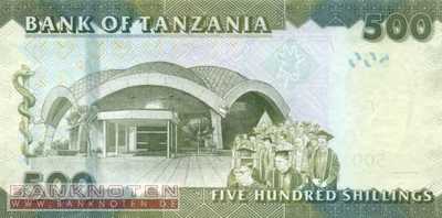 Tanzania - 500  Shilingi (#040_UNC)