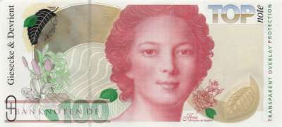 Giesecke&Devrient - 100  Präsentationsbanknote G&D - Marquise de Baglion (#104_UNC)