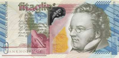 Giesecke&Devrient -   Präsentationsbanknote G&D - Franz Schubert (#106_UNC)