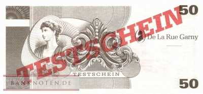 De La Rue Garny - 50   - Testnote (#253b_UNC)