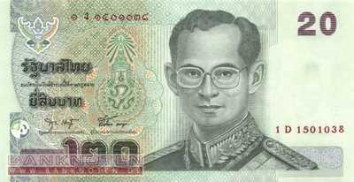Thailand - 20  Baht (#109-U75_UNC)