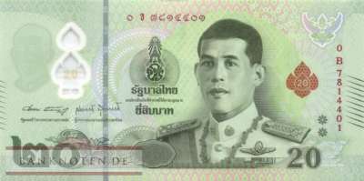 Thailand - 20  Baht - Polymer (#142a_UNC)