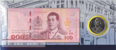 Thailand - 100  Baht - 150th Anniversary im Folder inkl (#144F_UNC)