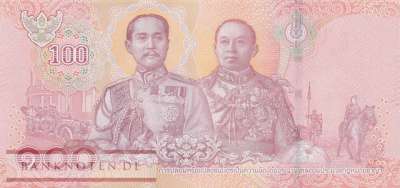 Thailand - 100  Baht - 150th Anniversary.... (#144_UNC)