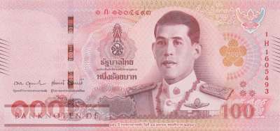 Thailand - 100  Baht - 150th Anniversary.... (#144_UNC)