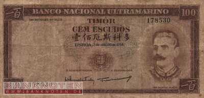 Timor - 100  Escudos (#024a-U9_VG)
