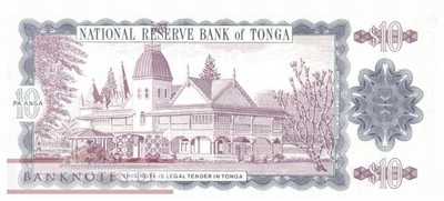 Tonga - 10  Pa'anga (#028-1_UNC)
