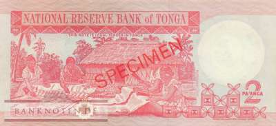 Tonga - 2  Pa'anga - SPECIMEN (#032cS_UNC)