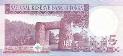 Tonga - 5  Pa'anga (#033b_UNC)