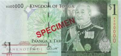Tonga - 1  Pa anga - SPECIMEN (#037aS_UNC)
