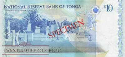 Tonga - 10  Pa anga - SPECIMEN (#040aS_UNC)