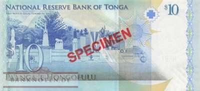 Tonga - 10  Pa anga - SPECIMEN (#040cS_UNC)