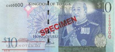 Tonga - 10  Pa anga - SPECIMEN (#040cS_UNC)