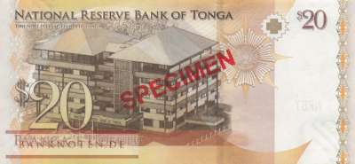 Tonga - 20  Pa anga - SPECIMEN (#041bS_UNC)
