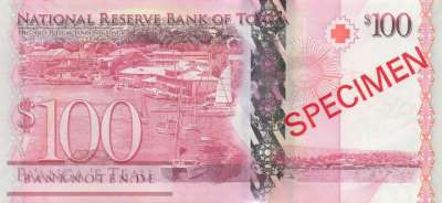 Tonga - 100  Pa anga - SPECIMEN (#043S_UNC)