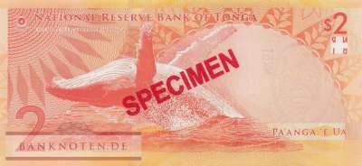 Tonga - 2  Pa anga - SPECIMEN (#050S_UNC)