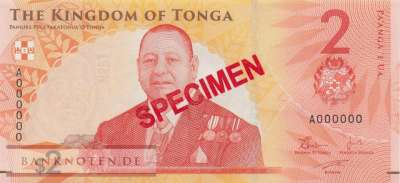 Tonga - 2  Pa anga - SPECIMEN (#050S_UNC)