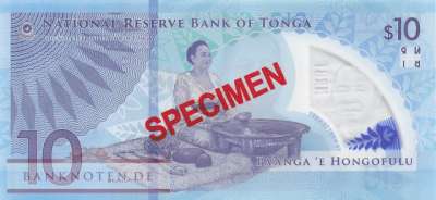 Tonga - 10  Pa anga - SPECIMEN (#052S_UNC)
