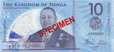 Tonga - 10  Pa anga - SPECIMEN (#052S_UNC)
