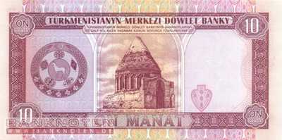 Turkmenistan - 10  Manat (#003_UNC)