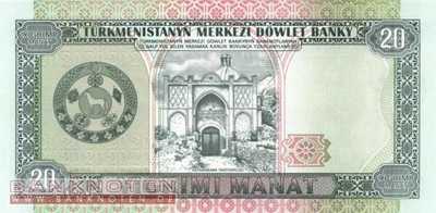 Turkmenistan - 20  Manat (#004a_UNC)