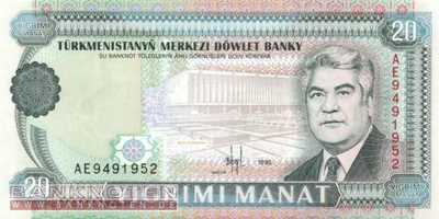 Turkmenistan - 20 Manat (#004b_UNC)