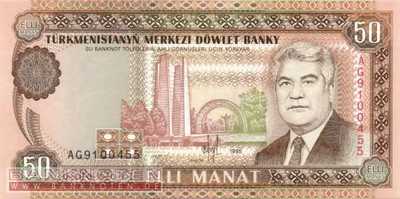 Turkmenistan - 50 Manat (#005b_UNC)