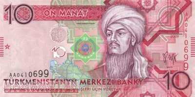 Turkmenistan - 10  Manat (#024_UNC)