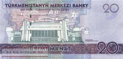 Turkmenistan - 20  Manat - commemorative (#039_UNC)