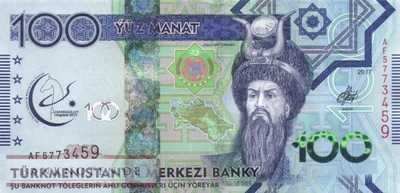 Turkmenistan - 100  Manat - Gedenkbanknote (#041_UNC)