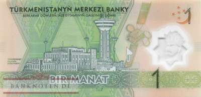 Turkmenistan - 1  Manat (#048_UNC)