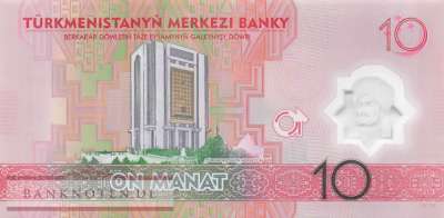 Turkmenistan - 10  Manat - Ersatzbanknote (#050R_UNC)