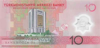 Turkmenistan - 10  Manat (#050_UNC)