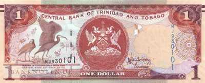 Trinidad and Tobago - 1  Dollar - with marking for the blind (#046Aa_UNC)
