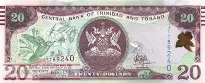 Trinidad and Tobago - 20  Dollars - with marking for the blind (#049c_UNC)
