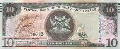 Trinidad and Tobago - 10  Dollars - with marking for the blind (#057b_UNC)