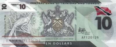 Trinidad and Tobago - 10  Dollars - polymer (#062_UNC)
