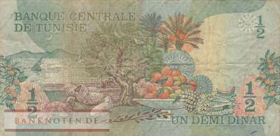 Tunesien - 1/2  Dinar (#069_F)