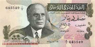 Tunesia - 1/2  Dinar (#069_UNC)