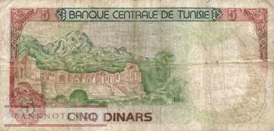 Tunesien - 5  Dinars (#075_VG)