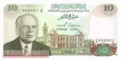 Tunesia - 10  Dinars (#076_UNC)
