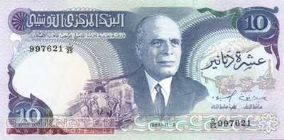 Tunesia - 10  Dinars (#080_UNC)