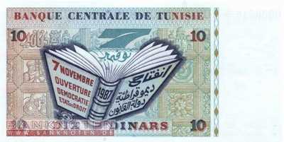 Tunesia - 10  Dinars (#087_UNC)