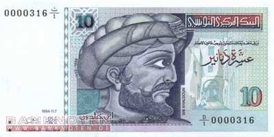 Tunesien - 10  Dinars (#087_UNC)