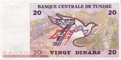 Tunesia - 20  Dinars (#088_UNC)