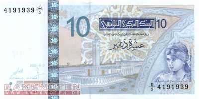 Tunesia - 10  Dinars (#090_UNC)