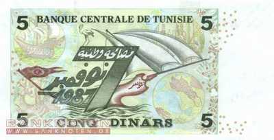 Tunesien - 5  Dinars (#092_UNC)